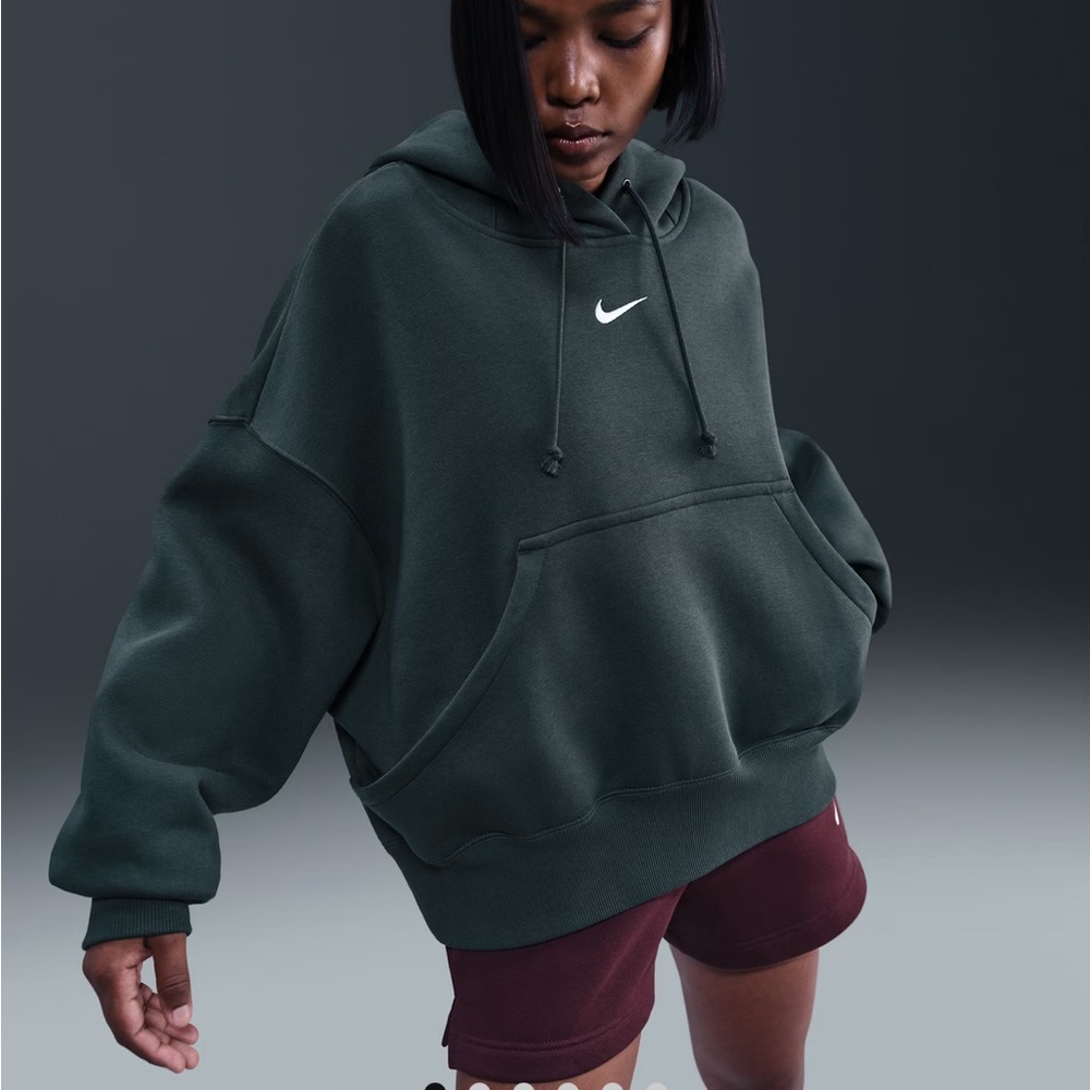 Nike Sportswear Phoenix Fleece Women's Over-Oversized Pullover Hoodie GREEN XS